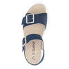 GABOR Blå nubuck sandal med 2 velcroremme,