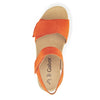 GABOR Orange rød ruskind sandal med velcro,