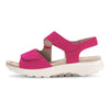 ROLLINGSOFT Pink ruskind sandal m. 2 velcroremme,