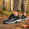 ROLLINGSOFT Sort skind snøre sneaker m. lynlås