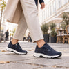 ROLLINGSOFT Blå nubuck snøre sneaker m. lynlås