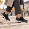 ROLLINGSOFT Sneaker i sort skind + ruskind