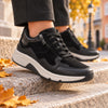 ROLLINGSOFT Sneaker i sort skind + ruskind