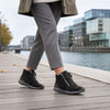 ROLLINGSOFT Sort oil nubuck m. snøre og lynlås