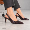GABOR mulberry/sort lak sko med slingback