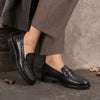 GABOR Sort krokopræget loafer