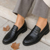 GABOR Sort krokopræget loafer