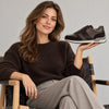 GABOR Brun skind + ruskind sneaker