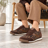 GABOR Brun ruskind/lak/ dyreprint sneaker