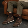 GABOR Brun ruskind/lak/ dyreprint sneaker