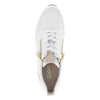 GABOR Hvid skind sneaker m. snøre + lynlås