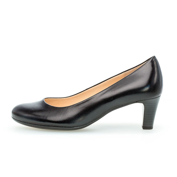 GABOR Sort klassisk skind pump,