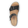GABOR Sort skind sandal med 2 velcroremme,