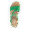 GABOR Grøn ruskind sandal med 2 skrå remme,