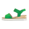 GABOR Verde grøn ruskind sandal med kile,