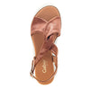 GABOR Camel brun skind sandal med kilehæl,