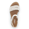GABOR off-white flettet skind sandal,