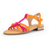 GABOR Mandarin/pink/rød ruskind sandal,