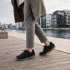 ROLLINGSOFT Sort nubuck oil sneakers med snøre