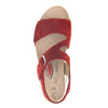 ROLLINGSOFT Rød ruskind sandal med velcro,