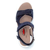 ROLLINGSOFT Blå nubuck sandal  med velcro remme,