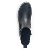 GABOR Sort skind støvle  m. elastik+lynlås,