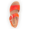GABOR Orangerød ruskind sandal med kile,