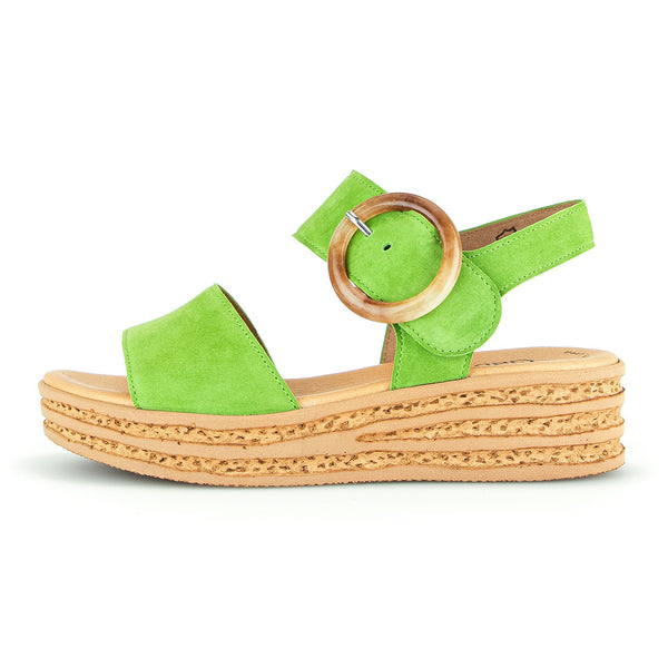 GABOR Granny grøn ruskind sandal,