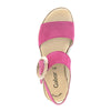 GABOR Pink ruskind sandal med kile hæl,