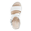 GABOR Hvid skind sandal med velcrolukning,